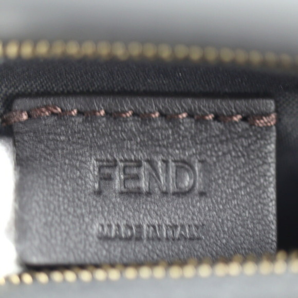 FENDI Gray Leather Zucca Pochette Shoulder Bag - Picture 9 of 9